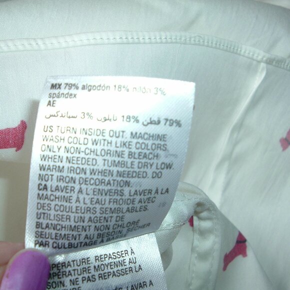 NWT Charter Club Scottie Scotty Dogs/Rhinestones Large Size 18 Blouse Top - Picture 8 of 8